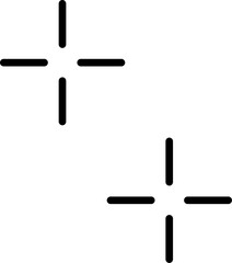 Bright Line Star Decorations Illustration boho mid century decoration