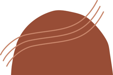 Abstract half circle with waves line shape