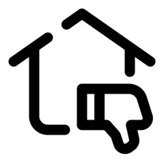 smart home dashed line icon