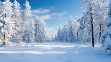 Obraz premium winter snow on tree