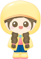 우비 입은 아이 (kid in raincoat)