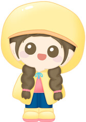 우비 입은 아이 (kid in raincoat)