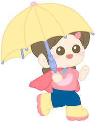우비 입은 아이 (kid in raincoat)