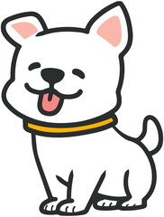 Cute Dog cartoon icon
