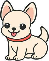 Obraz premium Chihuahua Cute Dog cartoon icon