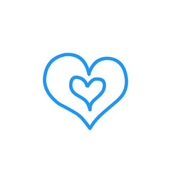 blue heart doodle