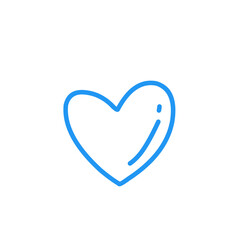 blue heart doodle