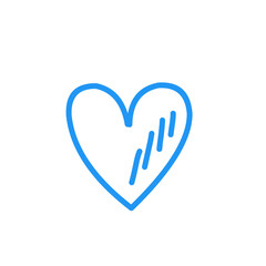 blue heart doodle