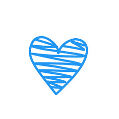 blue heart doodle