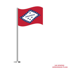 Flag of Arkansas, Flag of USA state Arkansas Vector Illustration, United States. United States of America, 