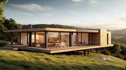 Obraz premium timber wood construction