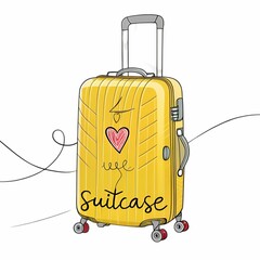 vector illustration of a suitcase