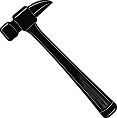 Plastic Hammer Silhouette Vector | Lightweight Tool Design for DIY and Repair Themes