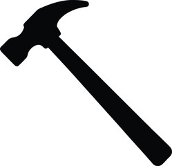 Plastic Hammer Silhouette Vector | Lightweight Tool Design for DIY and Repair Themes