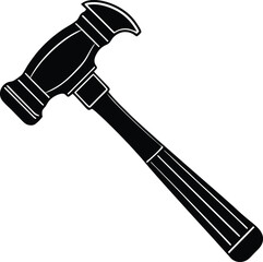 Plastic Hammer Silhouette Vector | Lightweight Tool Design for DIY and Repair Themes