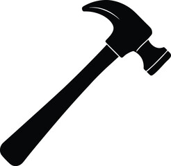 Plastic Hammer Silhouette Vector | Lightweight Tool Design for DIY and Repair Themes