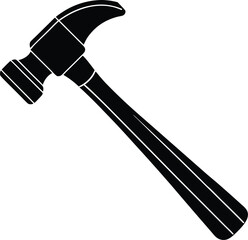 Plastic Hammer Silhouette Vector | Lightweight Tool Design for DIY and Repair Themes