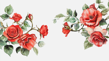 Elegant wedding invitation card background . Minimal hand painted watercolor botanical flowers texture template background. Design for wedding, vip cover, poster, rsvp moderncard.Valentine's Day