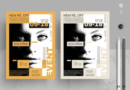 Typographic Fashion Poster Layout