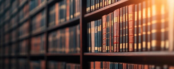 Obraz premium Books floating in the air with literature and library concept. Bookshelves filled with classic literature and knowledge treasures.