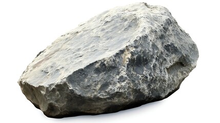 Isolated Large Rock Boulder On White Background For Design And Architecture Applications Perfect For Landscaping Natural Element Illustrations And Construction Projects With Detailed Textures