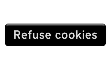 Digital composite. ..Screen icon for use on internet “Refuse cookies”. cookies, cookie,