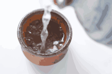 日本酒を徳利からお猪口に注ぐ
