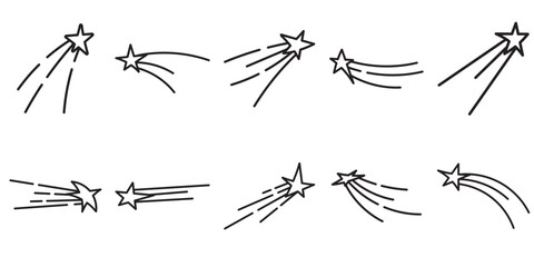 Shooting Star Doodle Outline © Arjuna