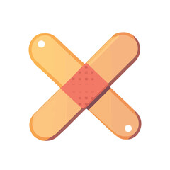 Simple flat 2D icon Bandage isolated on transparent background, vector, flat design, animation design, vector, flat design, animation design, simple flat 2D icon, minimalist design, clipart