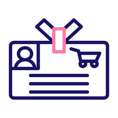 Customer Identity Vector Line Two Colors Icon Design