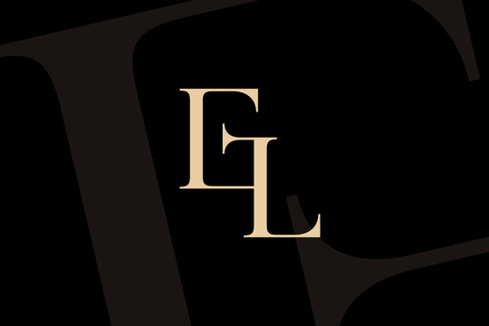 EL or LE letter logo icon design. Classic style luxury initials monogram.