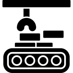 Fototapeta premium Brick Making Machine Icon