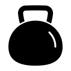 Kettlebell Vector Glyph Icon Design