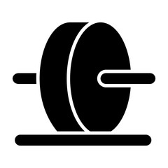 Gymnastic Roller Vector Glyph Icon Design