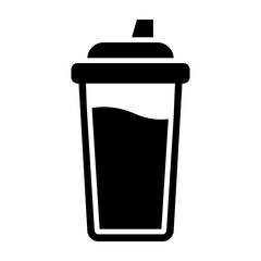 Protein Shake Vector Glyph Icon Design