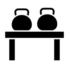 Fototapeta premium Weight Rack Vector Glyph Icon Design