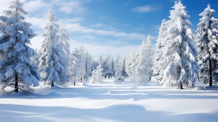 Obraz premium landscape cute winter trees