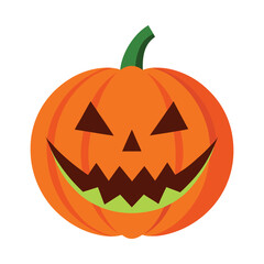 detailed drawing of a Halloween pumpkin with carving