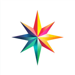 Obraz premium My Simple flat 2D illustration Christmas LED Stars isolated on a transparent background, vector, flat design, animation design, simple flat 2D icon, clipart 