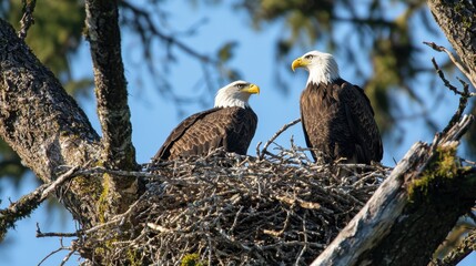 The bald eagle is a bird of prey found in North America. A sea eagle, it has two known subspecies and forms a species pair with the white-tailed eagle. Its range includes most of Canada and Alaska