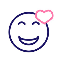 Positive Vibes Vector Line Two Colors Icon Design