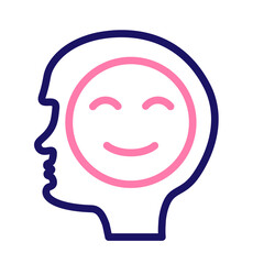 Positive Attitude Vector Line Two Colors Icon Design