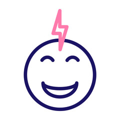 Positive Energy Vector Line Two Colors Icon Design