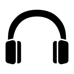 Headphones Vector Glyph Icon Design