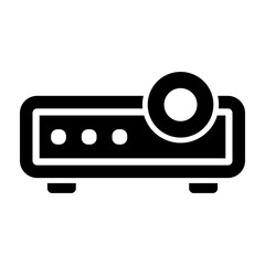 Obraz premium Projector Vector Glyph Icon Design