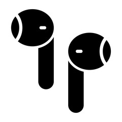 Ear Buds Vector Glyph Icon Design