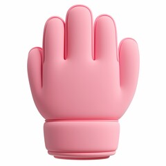 Obraz premium 3D Icon of a winter glove mitten on a white background