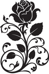 black and white floral background
