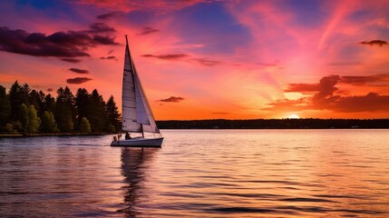 serene summer boating