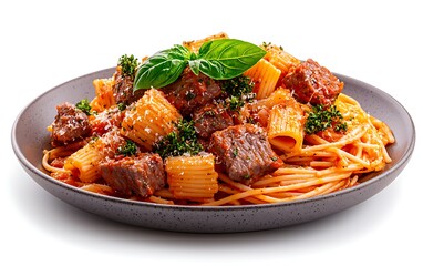 Italian Pasta Dish, Isolated